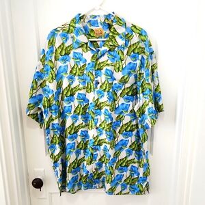 Jos. A. Bank Silk Hawaiian Short Sleeve Shirt Size XXL